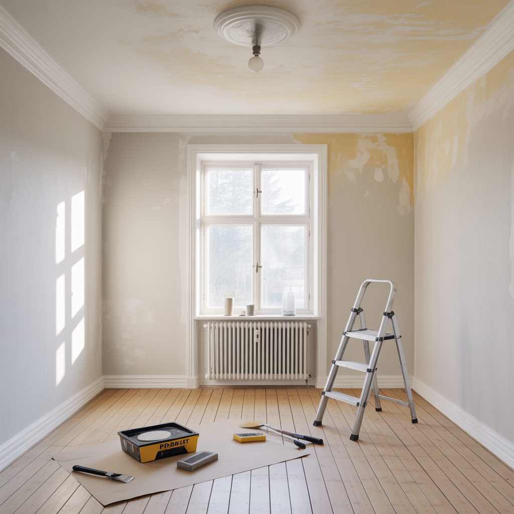 felsokning vid flagnande farg pa innertak orsaker och atgard